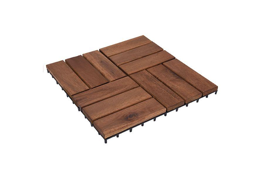 ProGarden terrastegels hout - 9 stuks (30 x 30 cm)