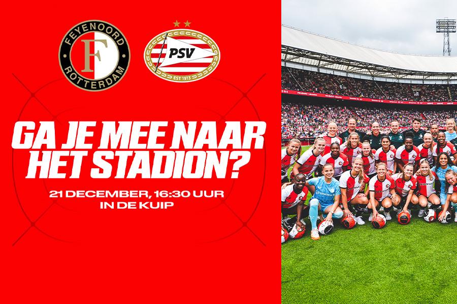 Wedstrijd Feyenoord Vrouwen 1 tegen PSV in De Kuip