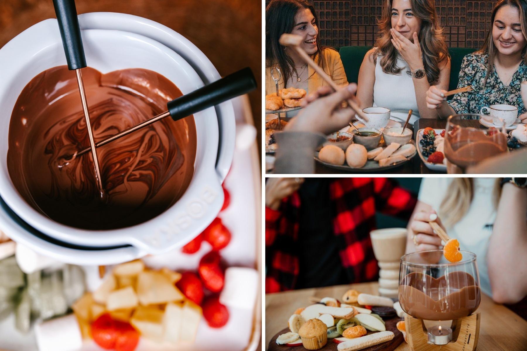 Heerlijke chocoladefondue bij Chiqueolatte in de Pijp