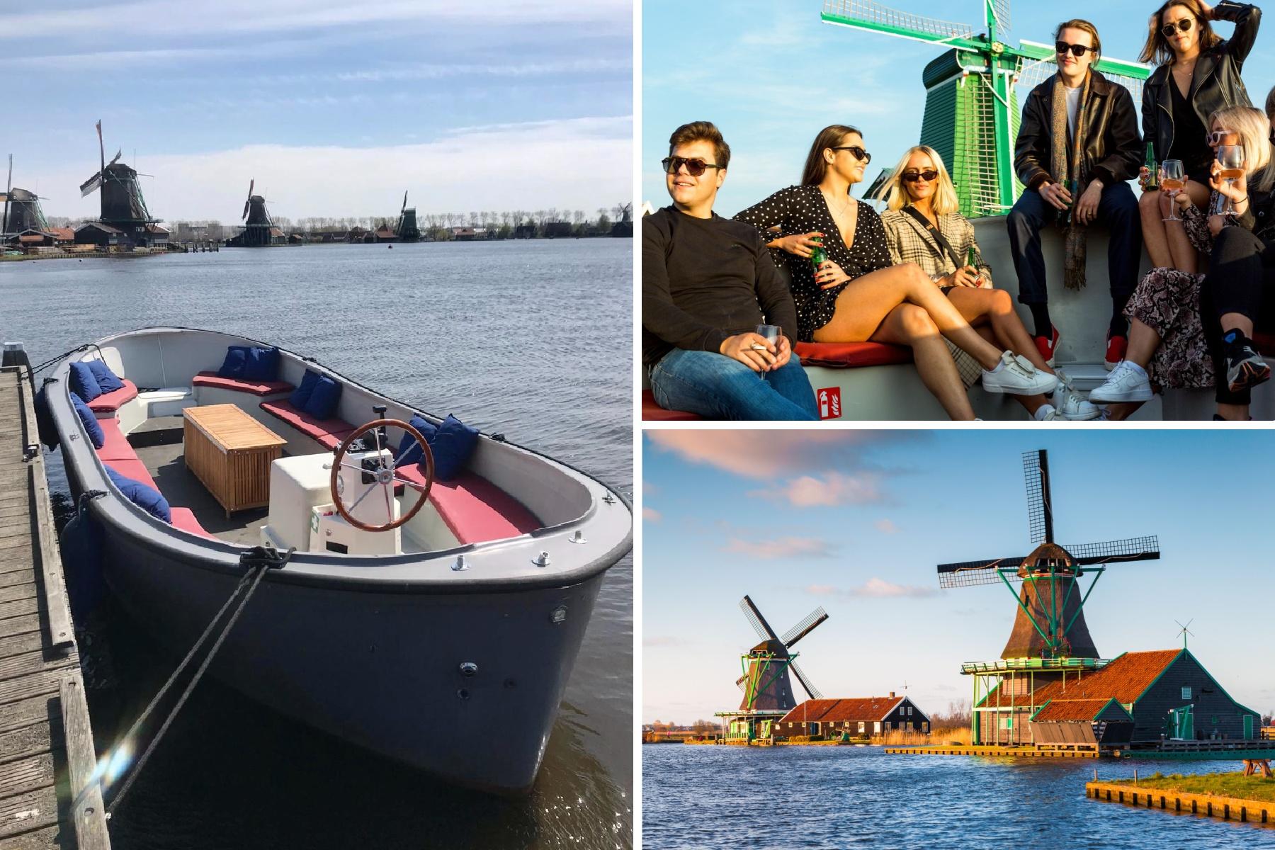 2 uur varen op een privésloep over de Zaanse Schans