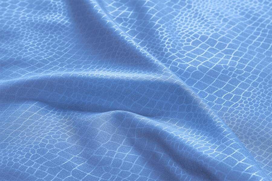 Embossed luxe dekbedovertrek lichtblauw (240x200/220cm)