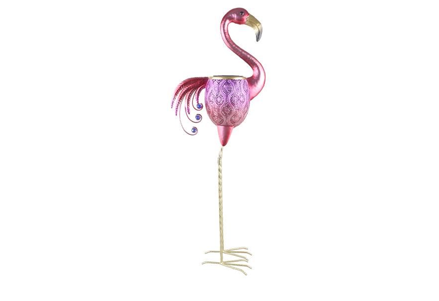 Solar flamingo buitenlamp